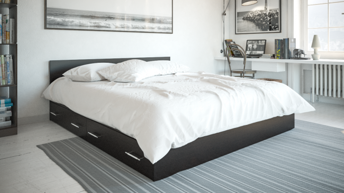 Стандарт Кровать с ящиками 1800, венге