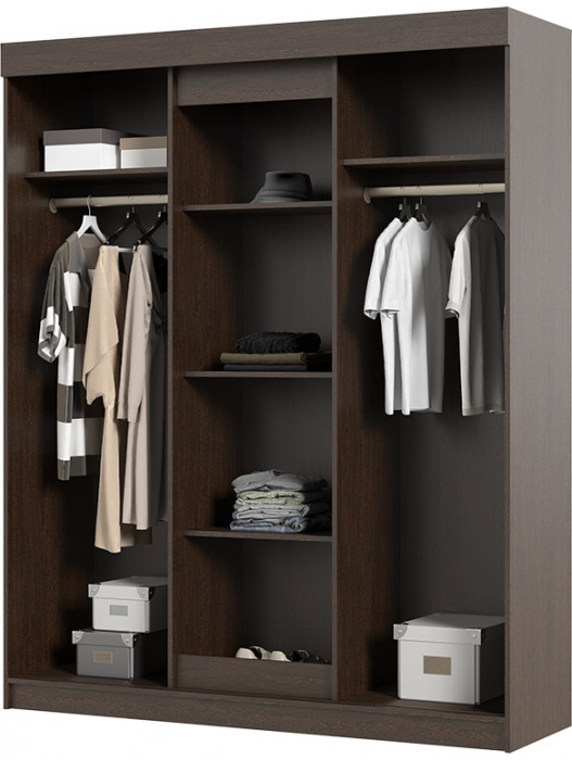 Андрей-Е (ФЕЯ) шкаф-купе (1600*2100*520 мм) венге/дуб белфорд