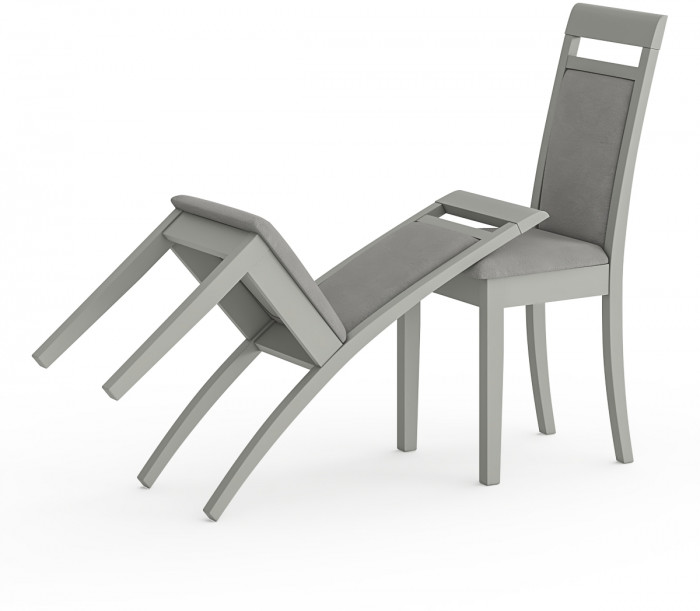 Два стула Мебель--24 Гольф-12 разборных, серый