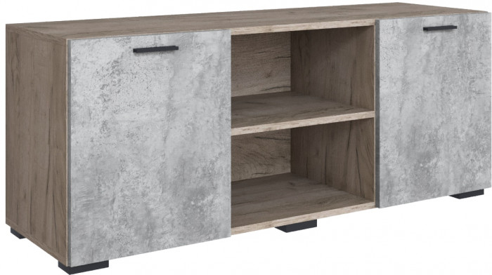 Модульная гостиная Дублин, набор №2, Дуб крафт серый/Цемент