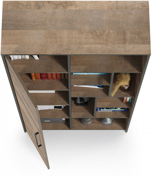 Трувор 13.206 Шкаф-стеллаж, дуб гранж песочный/интра