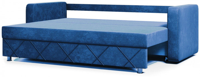 Раскладной диван-кровать, прямой, еврокнижка, цвет синий, Стелла 145х190