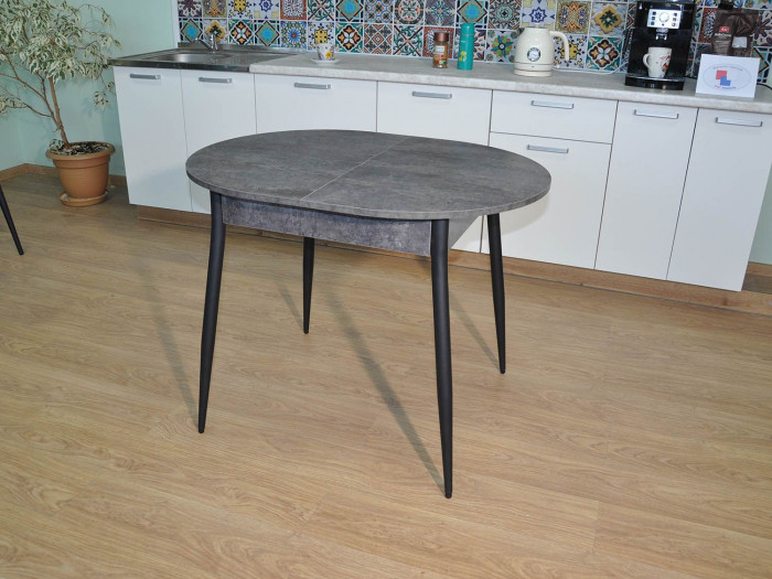 Обеденная группа Стиль-1 / Стул Х 4 шт. / Цемент темный/черный / бид 15