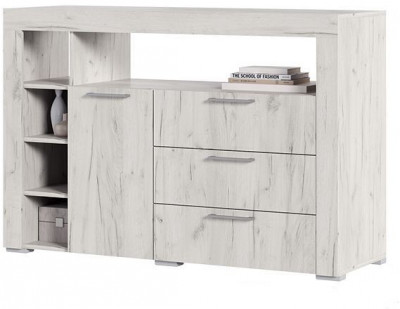 Гранд комод К1 (1360х917х449) дуб крафт белый
