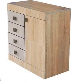 Набор мебели для гостиной "Лондон", набор 3 - Дуб сонома/Капучино светлый