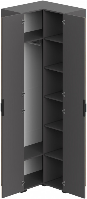 Прихожая Нао, набор №11, Дуб вотан/Графит, Вотан, Simple 27