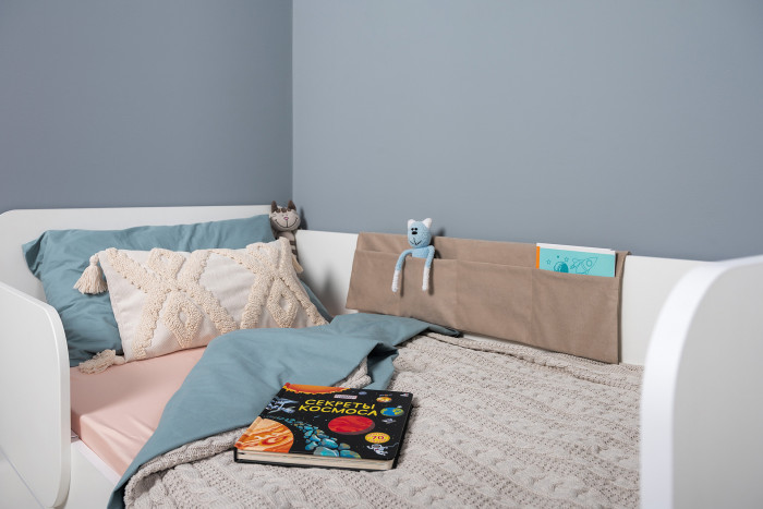 Джастин Накладка-карман, ткань серо-бежевая, ШхГхВ 78х2х24 см.