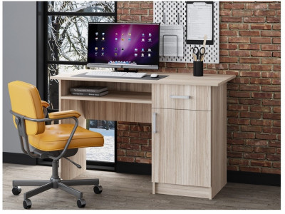 Стол письменный ПС-01 (с дверкой) (Ясень шимо светлый)