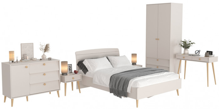 Афина Спальня 01-1400, кашемир серый