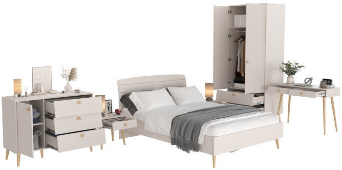 Афина Спальня 01-1400, кашемир серый