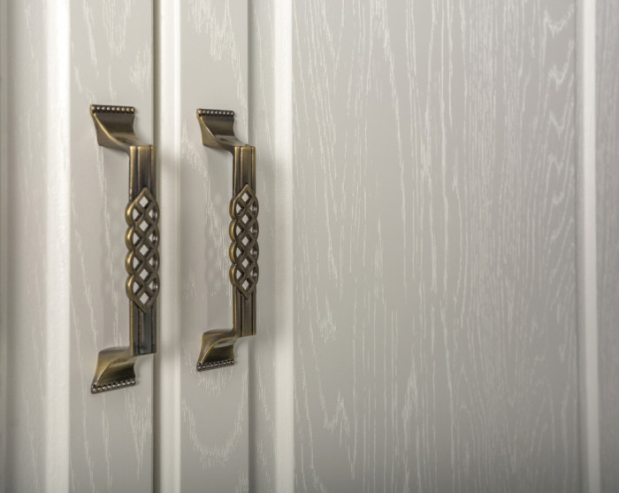 Ливерпуль Шкаф для одежды 13.124 с карнизом, ясень ваниль/белый