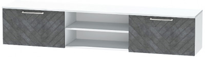 Тумба-2 под ТВ подвесная "Иннэс-7", Белый/Бетон графит