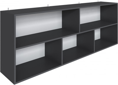 Полка навесная (открытая) Мадрид ПНО-2 (1,8) графит серый