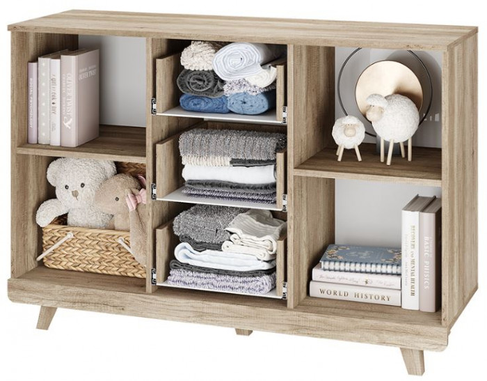 Комод "Мегаполис" КМ-15 Дуб каньон/F04 антик серебро