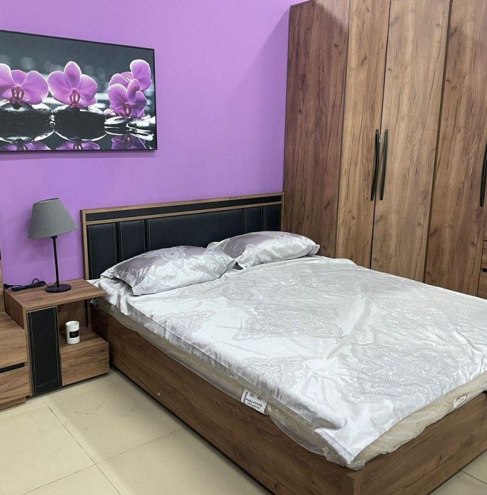 Кровать с подъемным механизмом Nature 306 Люкс 180х200, дуб табачный