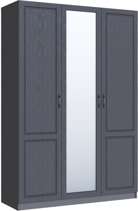 Шкаф 3-х створчатый Апполия, Графит серый/Лунный кратер