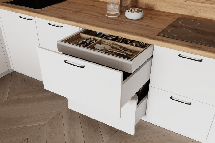 КГ Угловой 1500х2850 (с пм) , Белый софт матовый  Арника РМ в.3