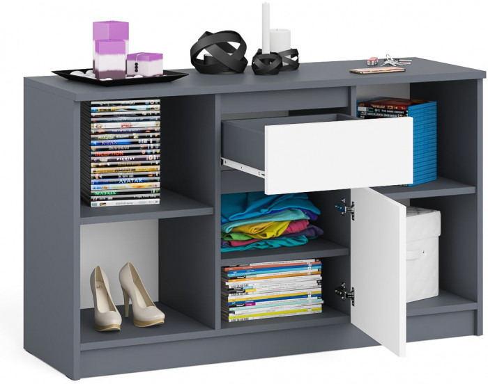 Мори Тумба ТВ МТВ1204.1, графит/белый