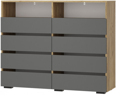 Комод "Твист" КМ-20 крафт/графит