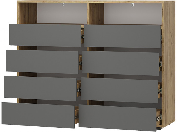 Комод "Твист" КМ-20 крафт/графит