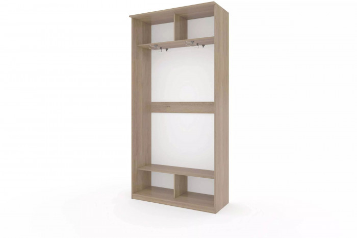 Шкаф купе Модерн 1190х450 2-х дверный зеркальный с пескоструем №1 ясень