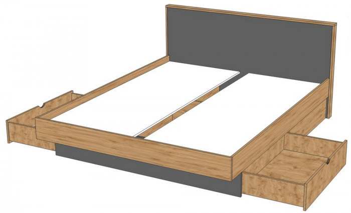 Кровать двуспальная 160х200 