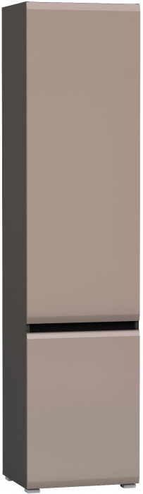 Сидней 13.200 Шкаф, цвет корпус: антрацит/фасады: МДФ веллюто капучино, ШхГхВ 50х41,3х205,2 см., универсальная сборка