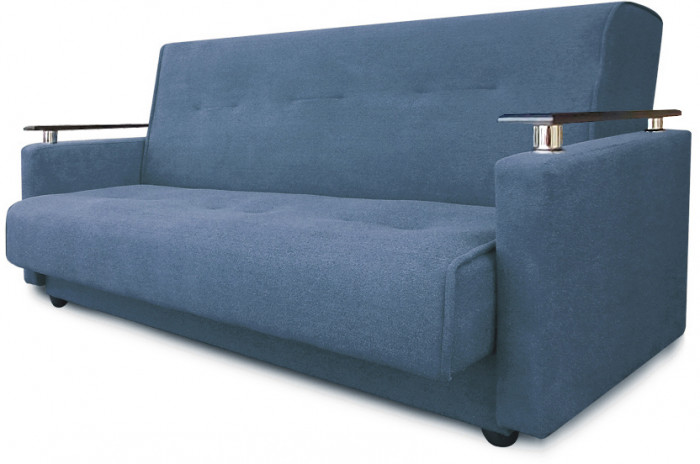 Раскладной диван-кровать, прямой, книжка, цвет серый, Милан Люкс 140