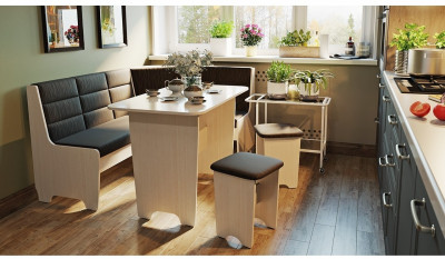 Техас Кухонный уголок Исп.2 (Венге/Кашемир коричневый)