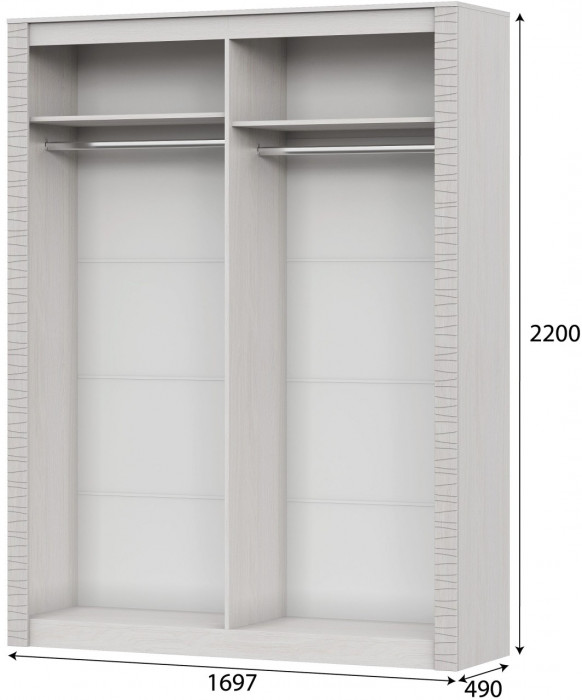 Гамма 20 Шкаф универсальный 4х ств Серия №4 Ясень анкор  светлый / Сандал светлый