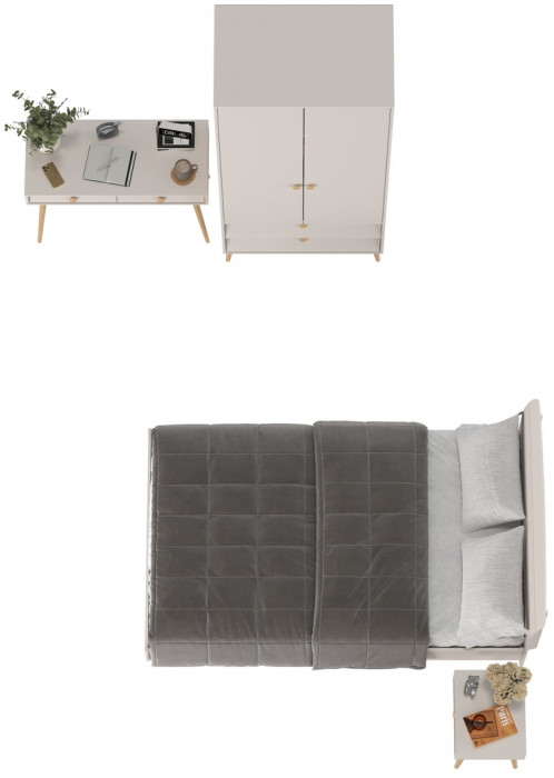 Афина Спальня 26-1200, цвет кашемир серый, сп.м. 1200х2000 мм., б/м, основание есть - фанера