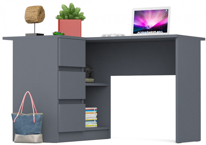 Мори компьютерный стол МС-16 левый, графит