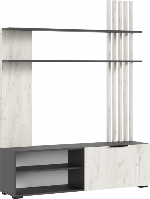 Роджинамиф Гостиная, Крафт белый/Графит