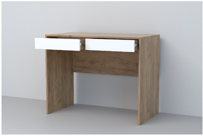 Эго Стол Ст-1 (Глянец Белый/Дуб Крафт Золотой)