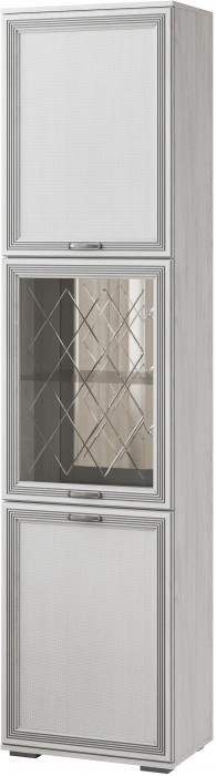 Модульная гостиная Ливорно, набор 1, Ясень анкор светлый/Патина серебро