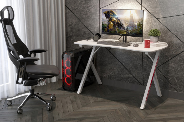 Игровой стол Мебель--24 GT-2310, цвет белый, ШхГхВ 120х60х73 см., столешница МДФ 15 мм.(регулировка высоты: 72,5 - 73,5 см.), макс. нагрузка 100 кг.