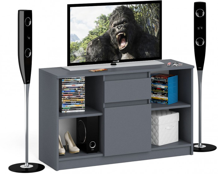 Мори Тумба ТВ МТВ1204.1, цвет графит, ШхГхВ 120,4х41х73 см.