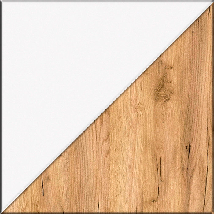 Октава 13.228 Шкаф-пенал + 13.228 Шкаф-пенал, цвет белый шагрень/дуб крафт золотой/фасады МДФ белый шагрень, ШхГхВ 64,4х35,3х197,6 см.