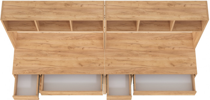 компьютерный стол Комфорт 12.77F + компьютерный стол Комфорт 12.77F, дуб крафт золотой