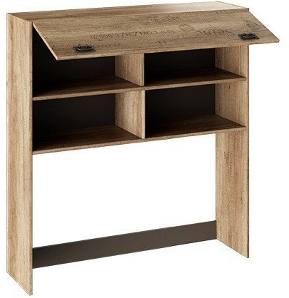 Пилигрим ТД-276.15.11 Шкаф настольный (Дуб Каньон светлый, Фон серый)