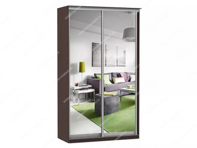 Шкаф купе Модерн 905х450 2-х дверный зеркальный венге