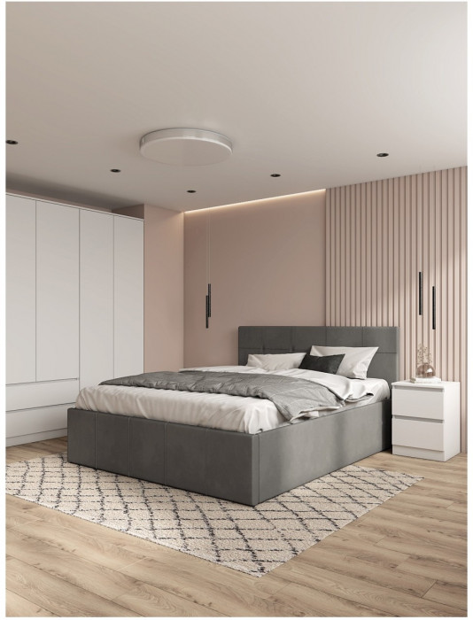 Кровать Лана 160, Серый софт