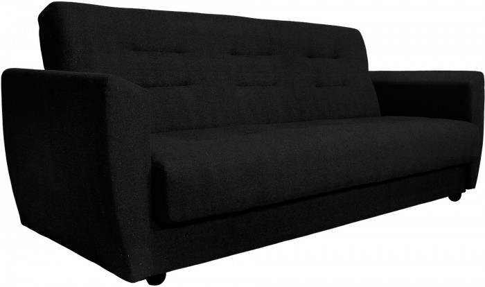 Диван-книжка Лира, 140х190, велюр черный