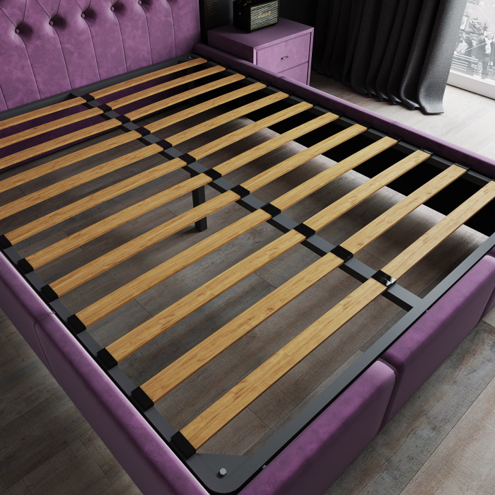 Октавия Кровать интерьерная 160 серый ромб, ортопед