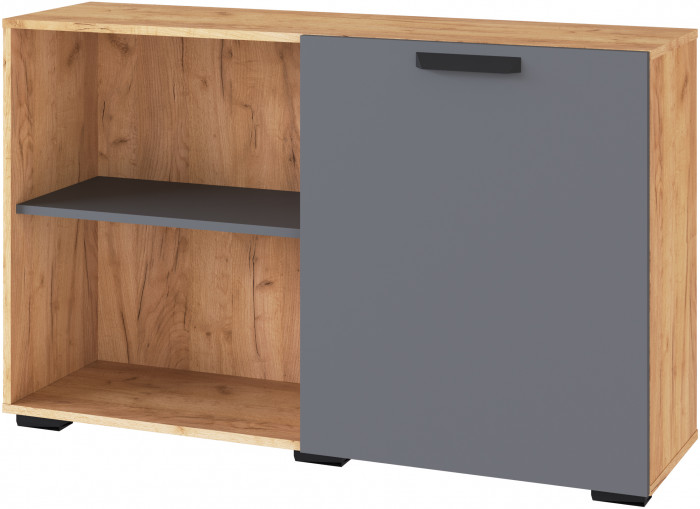 Модульный Офис Квартет-13, композиция 4, Дуб крафт золотой/Графит серый