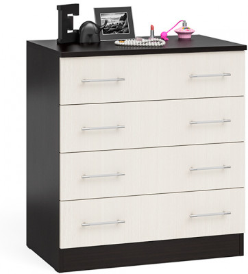 Фиеста Комод, цвет венге/дуб лоредо, ШхГхВ 80х53,6х88 см.