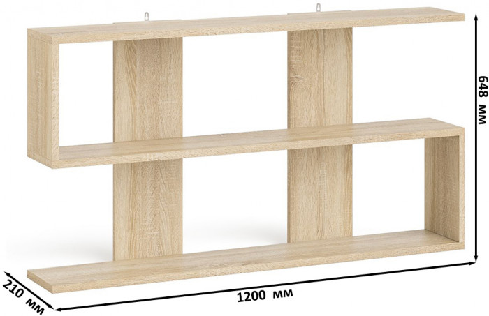 Мори компьютерный стол МС-16 левый + Комод МК800.1 + Полка 1200, дуб сонома