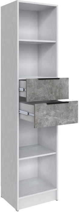 Шкаф Мадрид (0,45), Белый/Ателье светлое