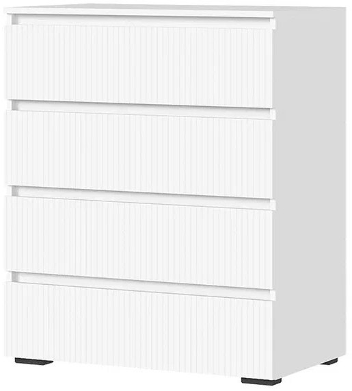 Хелен КМ 02 Комод 802 4 ящика (0,802х0,958х0,460) МДФ белый супермат/белый