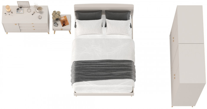 Афина Спальня 37-1400, кашемир серый